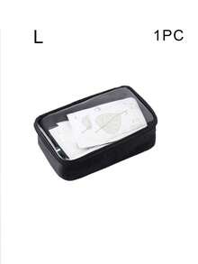 1个装化妆品收纳旅行洗漱包，尼龙网眼透明大容量经典多功能收纳包，适合居家、旅行或户外使用，女士和女孩化妆旅行洗漱包，透明必备品收纳包，拉链配件，美甲包，化妆包，化妆品收纳包，化妆袋，小化妆包，化妆包，大化妆包，圣诞礼物，小包，手拿包/小手提包，化妆品收纳包，小包，刷子收纳袋，迷你收纳袋，大容量收纳袋，圣诞礼物，女士礼物创意 - 無色 - 查看 14