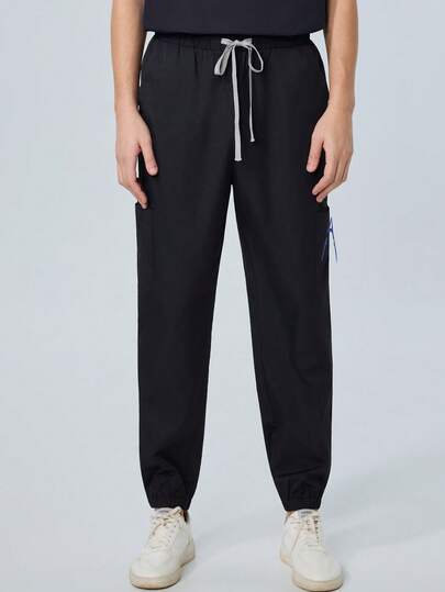 cimmuovere 男士医用工作裤，舒适百搭，纯色简约多口袋设计，适用于工作、牙科、医疗保健、宠物医院、实验室等场所，亦可作为男士制服或医用制服穿着。