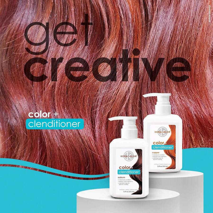 Keracolor Clenditioner MERLOT Tinte para el Cabello - Acondicionador Depósito de Color Semipermanente, Libre de Crueldad, 12 Fl. Oz. - 1 - Ver 1