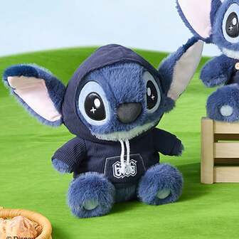 Miniso Peluche de Stitch de Disney con capucha sentado, juguete de peluche de Anime Lilo y Stitch de 12 pulgadas