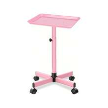 Carrito De Herramientas Para Peluquería, Salón De Belleza, Spa, Tatuajes Y Servicios De Belleza Bandeja de metal ajustable para salón con ruedas, carrito rodante para peluquería, soporte móvil para servicio de clínica de spa, sin perfume, sin necesidad de electricidad ni batería para uso en salón 1pc Bandeja de Peluquería Rosa Chic con Estante de Almacenamiento Ajustable y Móvil - Carrito de Salón de Metal Duradero para Organización Elegante, Perfecto para Esenciales de Baño, Bandeja de Tocador - Rosa champán - Ver 7