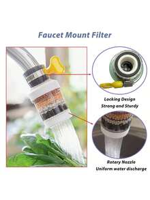 Multi-Layer Filtering Faucet Water Purifier, Faucet Filter Purifier, Kitchen Faucet Filter To Remove Chlorine, Fluoride, Heavy Metals & Hard Water, For Home Kitchen & Bathroom Use - Nhiều màu - Xem 6