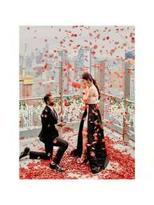 1000 pétalos de rosa roja artificial, flores hechas a mano románticas, adecuadas para la decoración de bodas, fiestas, hogar, cumpleaños, centros de mesa, dormitorio, baño, San Valentín, graduación - Multicolor - Ver 5