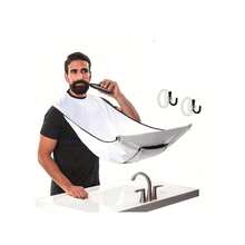 Mustache Apron With Suction Cups, Non-Stick Mustache Apron For Shaving, With 2 Suction Cups, Men's Grooming Accessory, Gift For Men, Husband And Father, White And Black