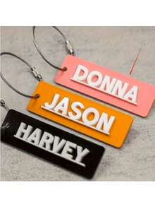 Customized Acrylic 3D Name Tag Keychain - Personalized Backpack Label | IP65 Waterproof And Shock-Resistant | Multi-Scene Accessory, Suitable For Lunch Box, Luggage And Diaper Bag (Halloween And Christmas Gift Edition) - Style 16 - View 5