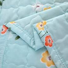 1pcs,Edredón acolchado de verano, estampado floral, ligero y duradero 180*220 - Celeste - Ver 11