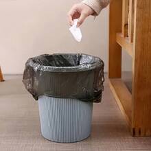 100 Black Garbage Bags, Leak Proof Garbage Bags, Puncture Resistant And Tear Resistant, Suitable For Kitchens, Living Rooms, Bedrooms, Bathrooms, Offices, Garages. The Black High Shielding Is Beautiful And Practical, Easy To Tear, With Strong Load-Bearing Capacity And No Odor. It Is A Disposable Garbage Bag And A Must-Have For Home Cleaning - màu đen - Xem 10