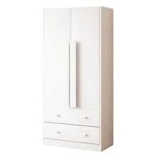 Wardrobe 70*40*170 Cm, Double Door Design, With Drawers And Storage Compartments, White (Previous Reference: LDB00307AAK) - White - View 1