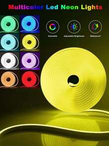 HBOWMDJIA 33Ft-100Ft Neon Rope Light, RGB Flexible Neon LED Light Strip, Intelligent APP Control With 44 Key Remote Control,DIY Design, Indoor And Outdoor Decorative Rope Light, Suitable For Kitchen, Bedroom And Party Atmosphere, Pool House Camping Outdoor Decorative Light Strip - 查看 2