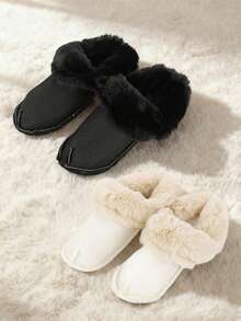 两双可拆卸保暖鞋垫，适用于花园鞋、木屐、穆勒鞋等。保暖且可水洗，是万圣节、圣诞节、节日礼物的理想之选。 - 黑色+奶白-長款 - 查看 8