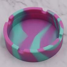 Heat Resistant Silicone Ashtray - Cute Design Rubber Ashtray For Outside & Home Use, Weatherproof Ashtray For Patio & Garden - Màu Hồng Tươi - Xem 2