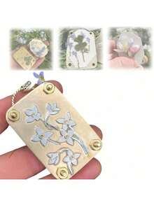 DIY Handmade Embossing Machine Kit,C Micro Flower Press, Handmade Embossing Machine Kit, Plants Art & Crafts Metal Pressing, Floral Foliage Plant Pressed Flower Preservation Set, DIY Plant Arts Scrapbooking Nail Craft, Ideal For Craft Lovers, Plant Lovers Gifts, Mother's Day Gift For Mom - Multicolor - View 14