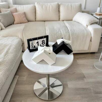 1个/2个装 L型创意纸巾盒 - 高端奢华新款桌面长方形纸巾盒