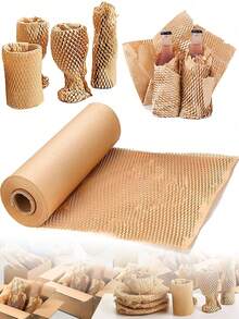 30cm X 10m Carta da imballaggio a nido d'ape, può sostituire la bolla di plastica, adatta per il trasloco, l'imballaggio per il trasporto, la movimentazione delle merci. Rotolo protettivo a bolle. - Multicolore - Visualizzare 2