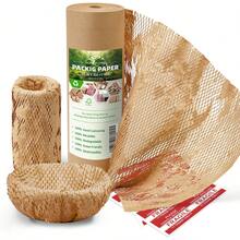 30cm X 10m Carta da imballaggio a nido d'ape, può sostituire la bolla di plastica, adatta per il trasloco, l'imballaggio per il trasporto, la movimentazione delle merci. Rotolo protettivo a bolle. - Multicolore - Visualizzare 12