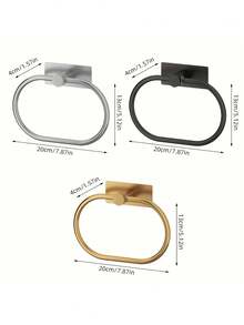 180° Rotating Stainless Steel Towel Rack - No Drilling Wall Mounted Bathroom And Kitchen Storage Organizer, Space-Saving Square Design Fits RV, Tile, Wood, Glass And Metal Surfaces, Bathroom Towel Holder | Modern Towel Rack | Durable Wall Mount, Bathroom Towel Bar, Wall Mounted Storage, Space-Saving Solution, Minimalist Design, Modern Organizer, Sturdy Wall Mounting, Rust-Resistant Material, Flip-Up Design, No-Drill Rack, Small Space Living - Multicolor - View 3