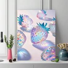 | 5D DIY钻石画 | 梦幻水晶疗愈草莓墙面艺术钻石画，适合成人，粉色圣诞手工画作墙面装饰。DIY马赛克套装，放松身心的钻石画，锻炼DIY技能和专注力，最佳DIY节日礼物。 - 黑色 - 查看 3