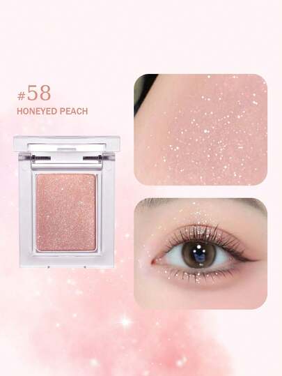 HOLIKA HOLIKA My Fave Piece 58 Peach Eyeshadow Palette | Single Eyeshadow | Soft Neutral Gray Tones, Long-Lasting Pigmentation, Shimmery, Watercolor Effect | Versatile Eyeshadow Palette | Korean Makeup, 1.8g/0.06oz