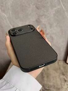 Compatible With IPhone 17 Pro Max, Ultra-Thin Carbon Fiber Texture Phone Case, 16 Pro Anti-Slip, 15 Pro Max Perforated Soft Shell, 13/14 Full Coverage Anti-Fall, 12 Dirt-Resistant Anti-Fingerprint 11 Protective Cover - Multicolor - View 4
