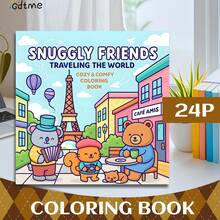 GDTME NOOK Cozy Coloring Book: Warm Porch, Sleeping Cats, Potted Plants, String Lights, Tea Time Patterns, Create Cozy Home Scenes, Suitable For Kids And Adults, Great For Easter, Mother's Day, Father's Day, Back To School, Birthday Parties, Weddings, Perfect Gift. Artistic And Handmade Decor For Rooms, Bedrooms, Cozy Spaces, Coloring. - K1-0236 Harmonious Corner - View 11
