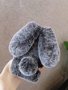 Fashionable & Cute Rabbit Plush Winter Phone Case Compatible With IPhone 17 Pro Max/16 Plus, Anti-Drop, Warm Hand Warmer, Phone Protective Cover