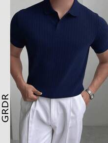 GRDR Men's Summer Ribbed Knit Short Sleeve T-Shirt