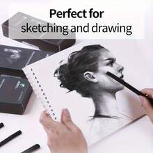 Marie's 15pcs Black Willow Charcoal Sticks, Professional Sketching & Drawing Charcoal, Soft For Portrait Sketching, Shading, Blending, Art Supplies For Artists, Painter, Adults & Hobbyist (5-7mm/7-9mm) - Black - View 7