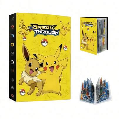 pokemon Album đựng thẻ, Album sưu tập thú cưng Pocket Monster, chứa được 400 thẻ (Không bao gồm thẻ)