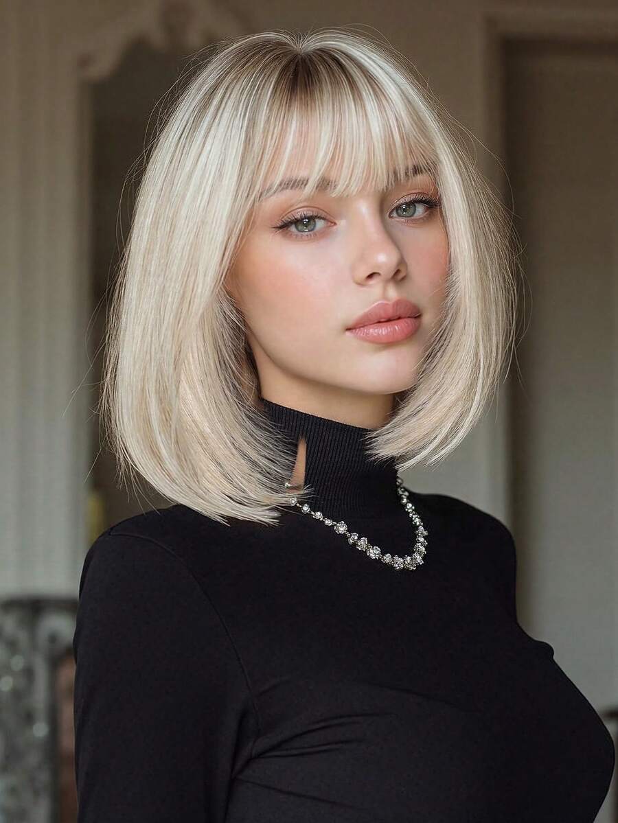 Tóc giả tổng hợp dệt màu nâu vàng 14 inch với mái nhiều lớp, tóc thẳng dài vừa phải, tóc giả tổng hợp dệt, tóc giả dành cho nữ dùng trong các dịp lễ, du lịch, tiệc tại nhà, hóa trang, sử dụng hàng ngày cho lễ Halloween và Giáng sinh, lễ hội hóa trang năm mới, quà tặng cho bé gái, quà tặng tốt nghiệp mùa hè, quà tặng làm sẵn, quà tặng Giáng sinh Halloween