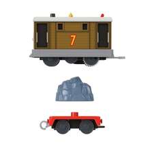 Mattel Thomas y sus Amigos TrackMaster Tren de Juguete Motorizado Alimentado por Batería Motor de Aleación de Zinc Genuino Tren de Juguete de Metal Fundido que se Puede Conectar a Otros para Niños Preescolares de 3 Años en Adelante Juego de Roles - Toby - Ver 2
