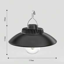 1 pieza Bombilla de luz de ambiente retro, Lámpara colgante de platillo volante, Luz esférica de camping, Luz para exteriores - Multicolor - Ver 10