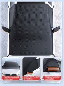 1pc Magnetic Car Windshield Snow Cover, Extra Large Winter Windshield Protector, Portable Car Dust/Rain/Sun Shade, Fits All Vehicles, Durable Oxford Cloth Windshield Protector With UV Protection And Anti-Snow Function, Easy Installation, All-Season Use, Ice & Snow Product, Anti-Snow, Anti-Freeze, Winter Car Protection, Snow Covering Application, Universal Snow Cover, Portable Car Protective Cover, Magnetic Attachment Design, Winter Essential, Perfect Gift For Father/Lover/Boyfriend