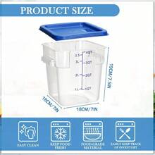 8 Pack 4 Qt Clear Food Storage Container With Handles And Lid Commercial Grade Square Food Storage Containers With Lids Polycarbonate Storage Container For Home Kitchen Restaurant - mặc định - Xem 3