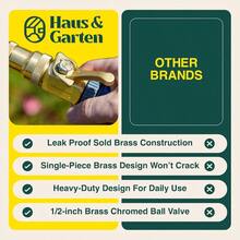 Heavy-Duty 3/4 Brass Garden Hose Shut Off Valve For Outdoor Gardening Use Durable Water Shutoff Connector With Precision Control Ideal For Garden Hose Nozzles And Irrigation Systems Reliable 3/4 Inch GHT Brass Attachment With Dual-Pack Convenience - 2Pack - 查看 5