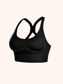 Women's Seamless Shockproof Sports Bra - Lightweight & Breathable For Yoga & Gentle Workouts, Back Beauty, Wireless Support, Padded, Comfy Yoga Base Vest Top