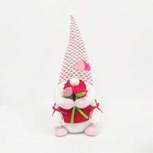 Gnomo romántico sin rostro para el Día de San Valentín, adorno de peluche para escritorio, decoración navideña del hogar. - Rosa - Ver 5