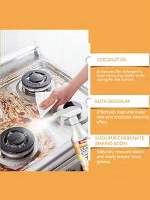 Soluție degresantă profesională pentru bucătărie, soluție de curățare cu spumă pentru bucătărie, potrivită pentru curățarea vaselor de gătit, a hotelelor, a aragazurilor, a blatului de lucru, îndepărtează murdăria și grăsimea. O alegere ideală pentru curățarea bucătăriei și a casei, de asemenea, un cadou minunat pentru prieteni și familie de sărbători sau de Anul Nou (livrare aleatorie a versiunilor vechi și noi) - Multicolor - Vizualizare 7