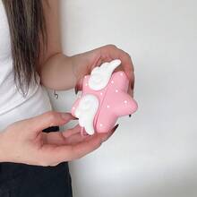 Angel Wings & Pink Star Design Protective Case Compatible With Apple 3rd/4th Generation Bluetooth Wireless Earphones - Pink - View 8