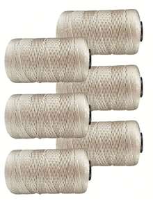 600克/6束尼龙混纺纱线，3股亮面腈纶纱线，适用于钩编、编织等项目，例如包包、帽子、汽车座椅套、杯套、工艺品、珠宝制作，秋冬季适用 - 彩色 - 查看 18