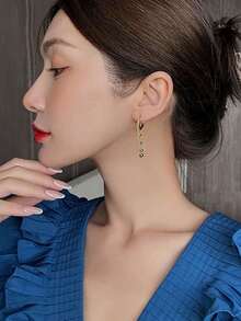 European And American Cross-Border Tassel Beaded Earrings For Women, New Earrings With Luxurious High-End Unique Personalized Retro Style, Featuring Korean Fashion - Multicolor - View 3