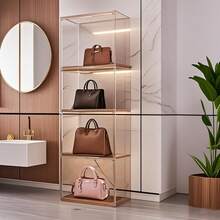 Lifevilion Clear Acrylic Handbag Display Case | Dustproof Stackable Purse Organizer For Luxury Bags, Premium Quality & Transparent Design, Ideal For Fashion Retail & Collection Display - Trong sáng - Xem 4