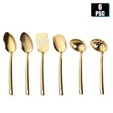 6pcs Stainless Steel Flatware Set, Suitable For Kitchen, Dining Room, Hotel Dining, Birthday Party - Multicolor - View 9