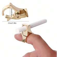 1pc Honor Series Smoking Ring Holder, Fashion Cigarette Ring Stand, Silicone Smoking Finger Protector Ring, Unisex Smoking Accessories