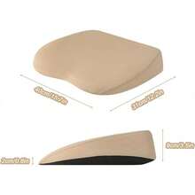 2 en 1 Cojines de Cuña para Coche o Soporte Lumbar para Conducir - Cojín de Asiento de Conductor de Espuma de Memoria Suave de 3.5 Pulgadas para Coche y Camión - Cojín de Confort para el Coxis y Alivio del Dolor de Espalda, Beige - Rosa - Ver 7