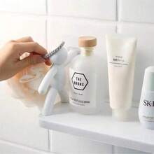 1 cái kệ nhựa dán tự dính, thiết kế họa tiết mặt người, không cần khoan, giao hàng nhanh, quà Giáng sinh 2025, thích hợp cho nhà bếp và phòng tắm. - Nhiều màu - Xem 5