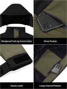 CAMEL CROWN 女士防水滑雪服，保暖内衬，带帽，防风，冬季滑雪服 - 綠色 - 查看 4