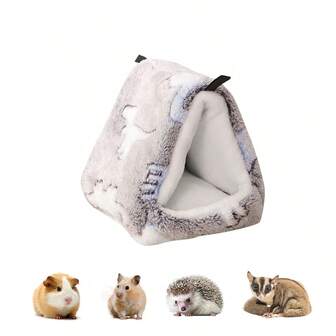 ITANDME Refugio de cobayas Nidos de pájaros cálidos de invierno Camas de jaula de loro esponjosas Hamacas colgantes para animales pequeños Nidos pequeños y mullidos Cabañas de escondite para loros y pájaros pequeños Refugio de erizos Refugio para mascotas pequeñas adecuado para animales pequeños