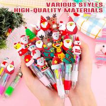 2pcs-Christmas Multicolor Ballpoint Pens, Christmas Ballpoint Pens, Creative Cute Christmas Neutral Pens, Vibrant Assorted Colors With Santa, Reindeer & Snowman Toppers, Retractable 4-Color Ink, Durable ABS Body, Ideal For Holiday Journaling & Gift Giving, Holiday Party SchoolSupplies StudentsRewards Christmas Gifts Christmas Stationery Gift Water Pen Christmas(Random Pattern) - Random - View 10