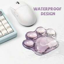 Cat Paw  Wrist Rest, Clear Gel  Wrist Support Pad, Cute Purple Ergonomic Wrist Cushion For , Soft Transparent Wrist Pain Relief For Office Home Desk Computer , Purple Gradation,CatPawCatPaw - 貓爪貓爪 - 查看 7
