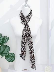 1pc New Fashionable Minimalist Korean Style Leopard Print Decorative Scarf/Belt - Multicolor - View 5